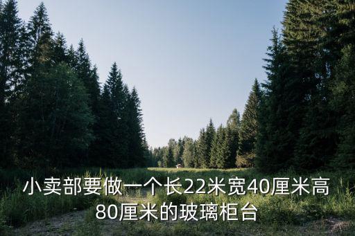 柜台制作，小卖部要做一个长22米宽40