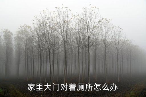 家里大门对着厕所怎么办