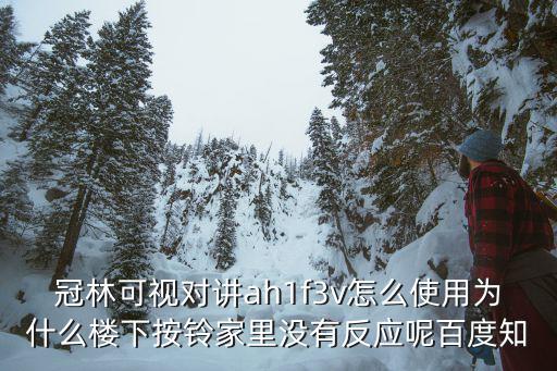 冠林可视对讲ah1f3v怎么使用为什么楼下按铃家里没有反应呢百度知