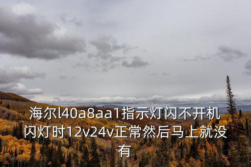 海尔l40a8aa1指示灯闪不开机闪灯时12v24v正常然后马上就没有