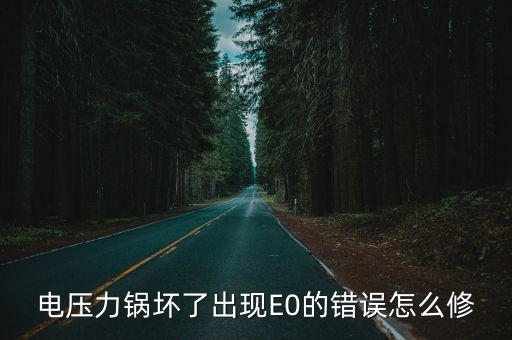 电压力锅坏了出现E0的错误怎么修