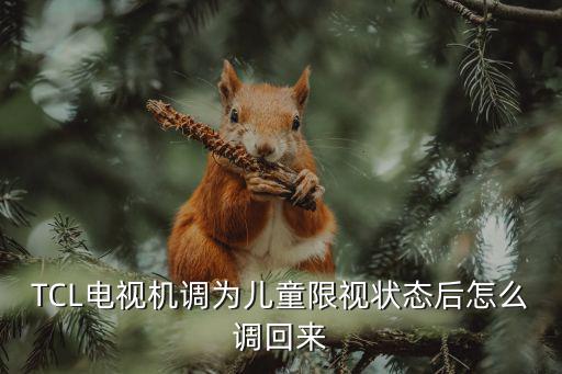 TCL电视机调为儿童限视状态后怎么调回来