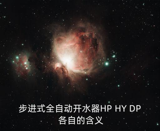 步进式全自动开水器HP HY DP 各自的含义