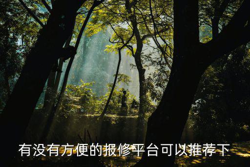 有没有方便的报修平台可以推荐下