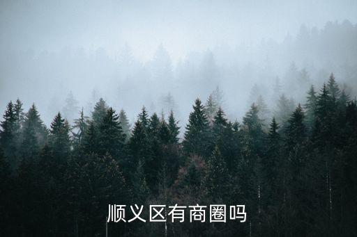 顺义区有商圈吗