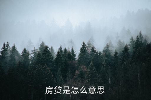 房贷是怎么意思