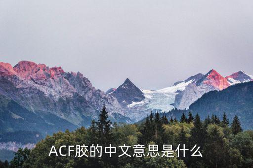 acf导电胶是什么，ACF胶的中文意思是什么
