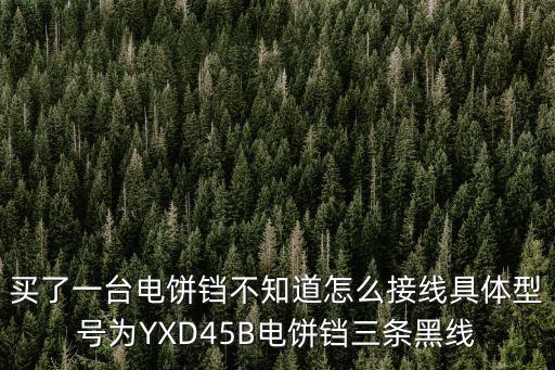 买了一台电饼铛不知道怎么接线具体型号为YXD45B电饼铛三条黑线