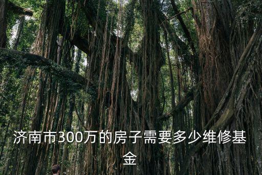 济南市300万的房子需要多少维修基金