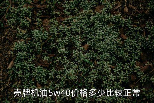 壳牌机油5w40价格多少比较正常