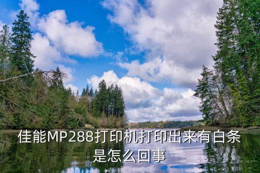 佳能MP288打印机打印出来有白条是怎么回事