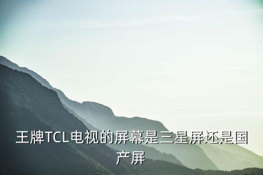 TCL液晶电视用的是什么屏呢，王牌TCL电视的屏幕是三星屏还是国产屏