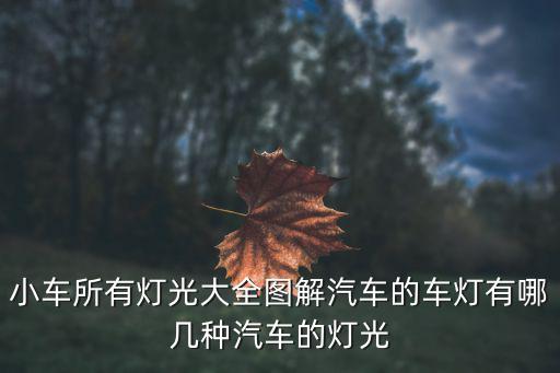 汽车上面的指示灯大全，小车所有灯光