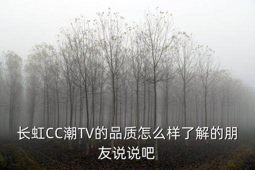 长虹电视c系怎么样，长虹CC潮TV的品