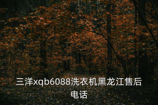 三洋xqb6088洗衣机黑龙江售后电话