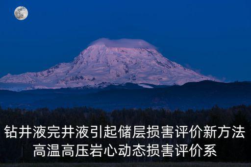 钻井液完井液引起储层损害评价新方法高温高压岩心动态损害评价系