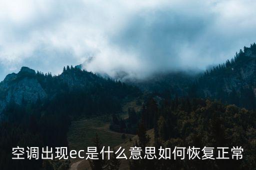 空调出现ec是什么意思如何恢复正常