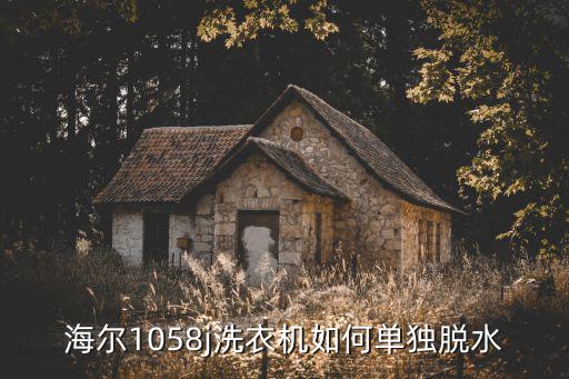 海尔1058j洗衣机如何单独脱水