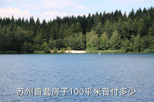 购房100，苏州首套房子100平米首付多