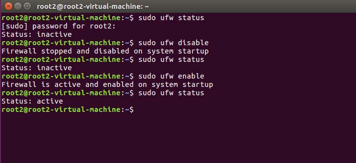 Ubuntu设置防火墙的操作流程截图