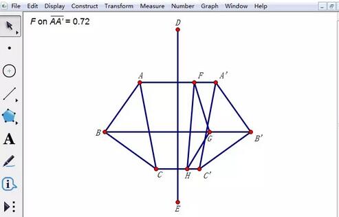 几何画板做出多边形轴对称翻折动画的操作流程截图