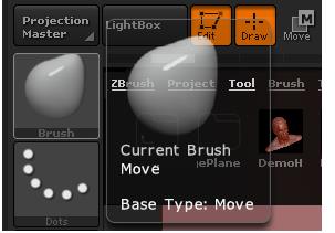 我来分享zbrush的移动工具怎么用。