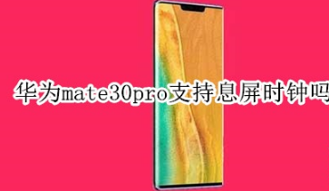 华为mate30pro支不支持息屏时钟。