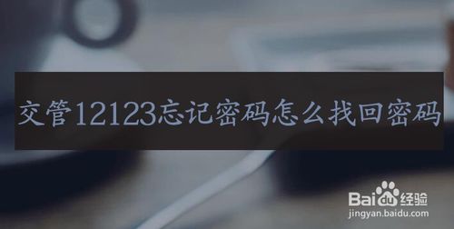 我来教你交管12123忘记密码怎么办