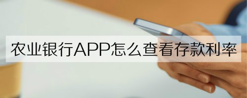 关于农业银行APP存款利率怎么查看