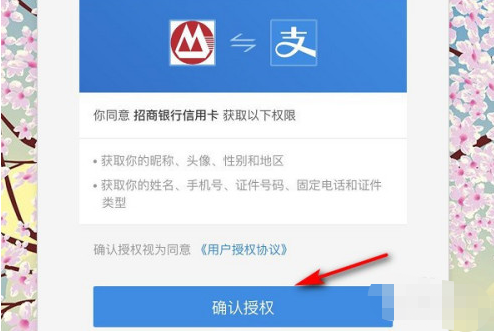 支付宝怎么授权信用卡积分