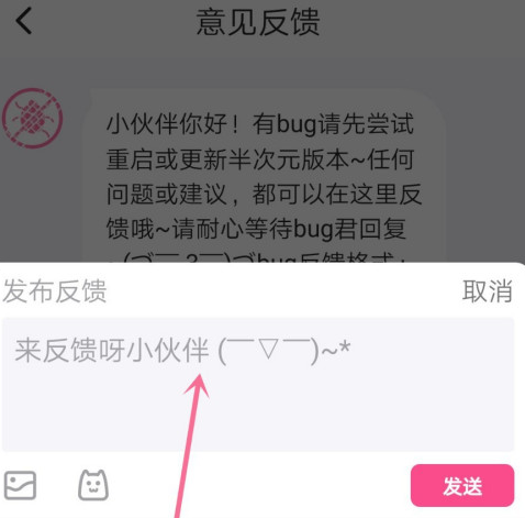 半次元怎么反馈bug