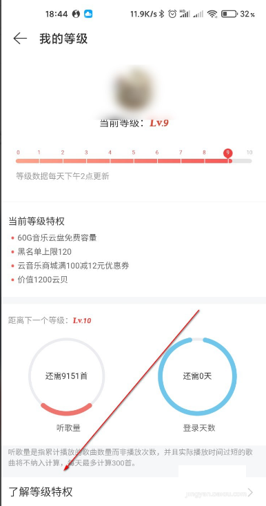 网易云音乐等级特权怎么看